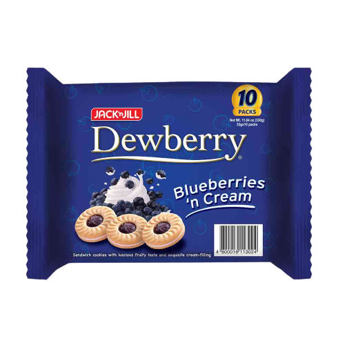 JACK N' JILL DEWBERRY BLUEBRIES 33GX10'S