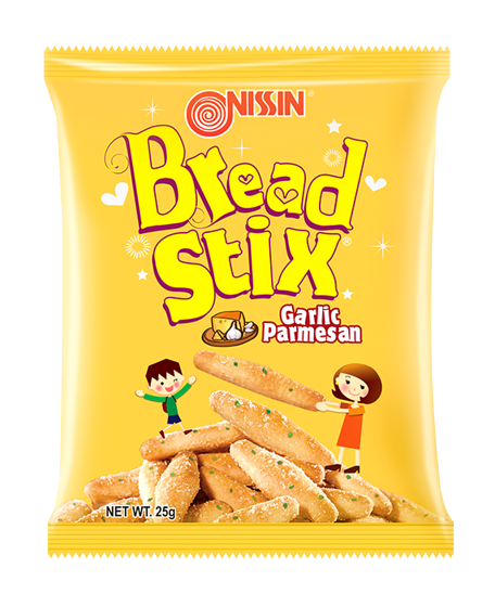 (Case) NISSIN BREAD STIX GARLIC PARMESAN 25G