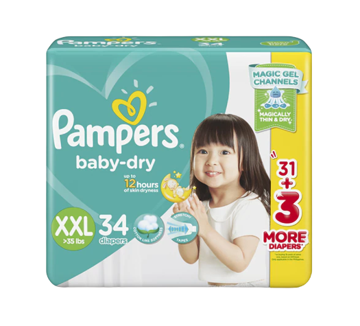 (Case) PAMPERS DRY XXL 34'S