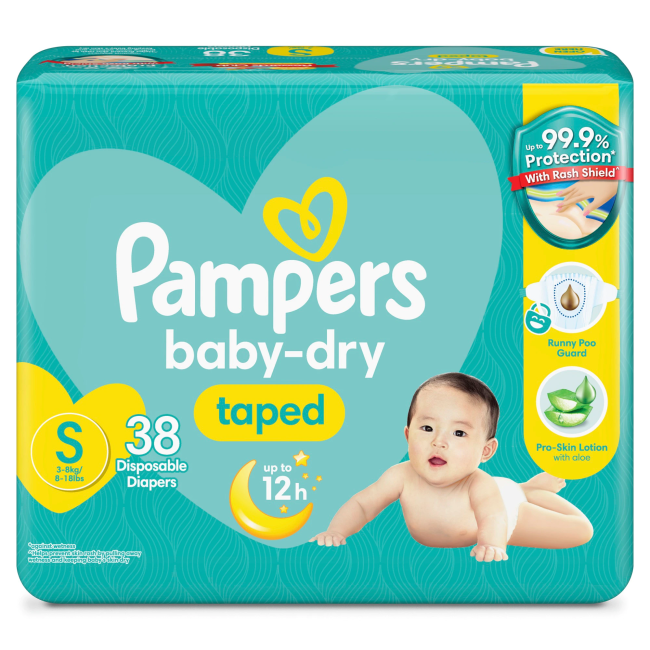 PAMPERS DRY S 38'S