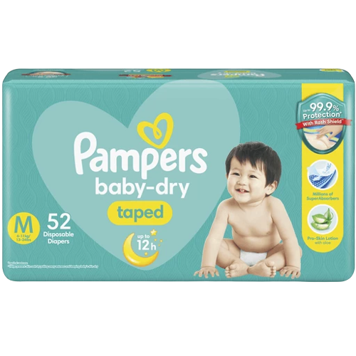 PAMPERS DRY M 52'S