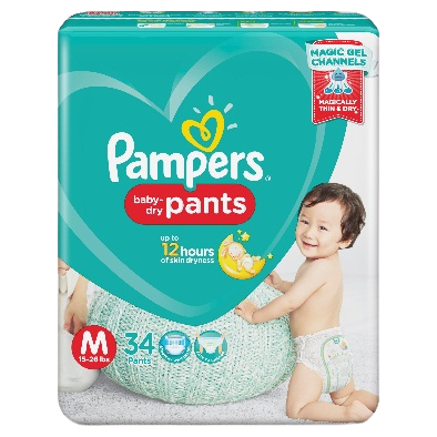 PAMPERS DRY M 34'S