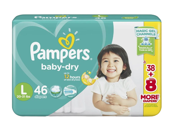 (Case) PAMPERS DRY L 46'S