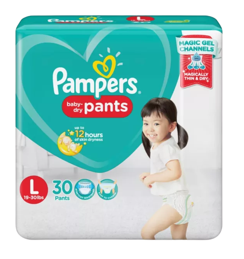 PAMPERS DRY L 30'S