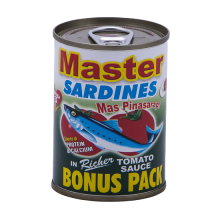 MASTER SARDINES GREEN 155G bonus