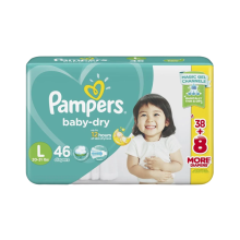 PAMPERS DRY L 46'S