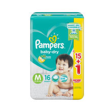 PAMPERS DRY M 16'S