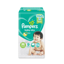 PAMPERS DRY M 9'S